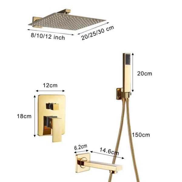 Kit Chuveiro Completo Gold Premium - BR TORNEIRAS